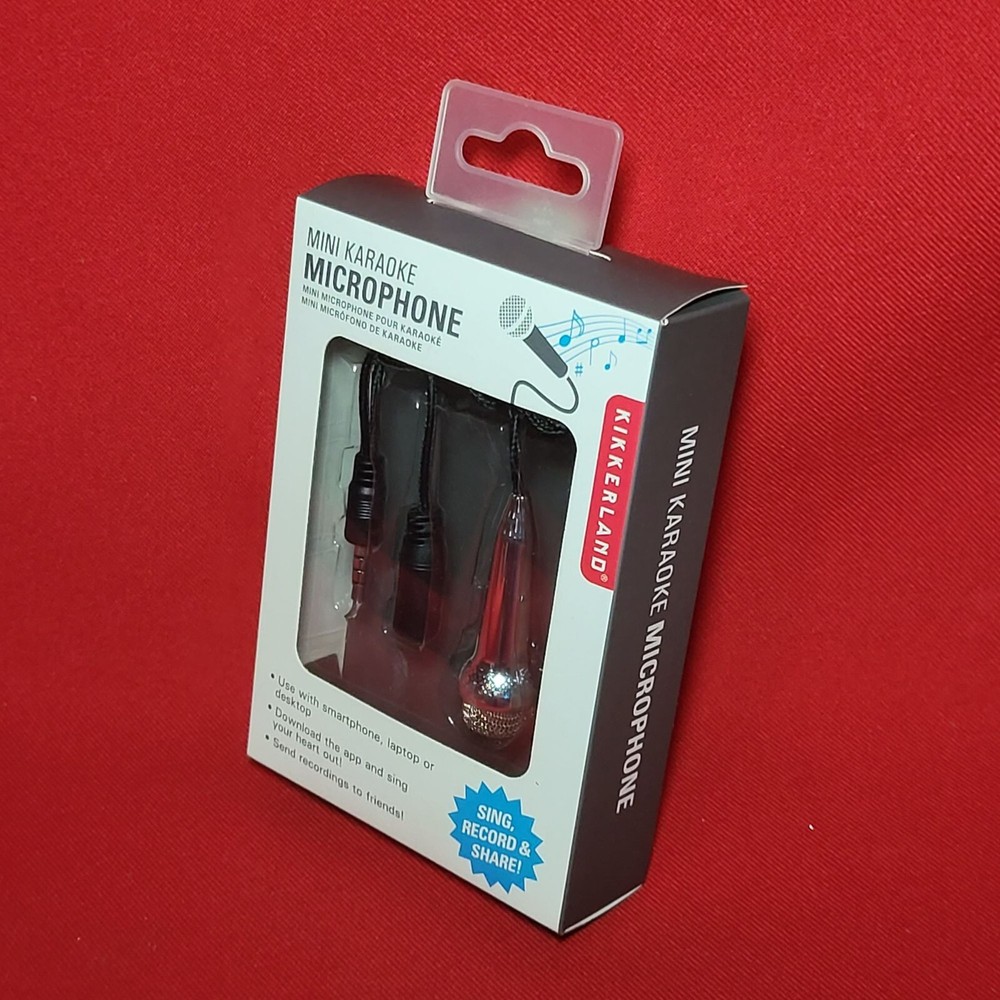 Kikkerland Mini Karaoke Microphone Sing Record & Share