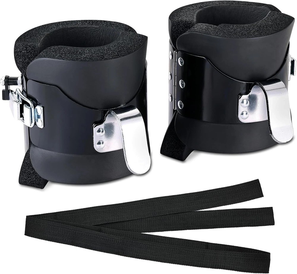 Gravity Inversion Boots with 2 Hooks – Anti-Gravity Hanging Foot Supports for Co