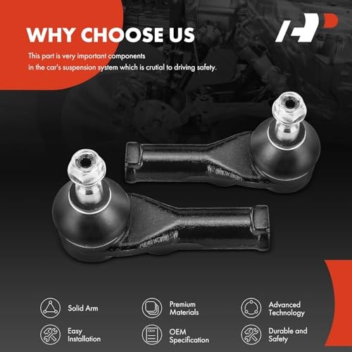 2 x Front Outer Tie Rod Ends, Compatible with Jaguar X-Type 2002-2008