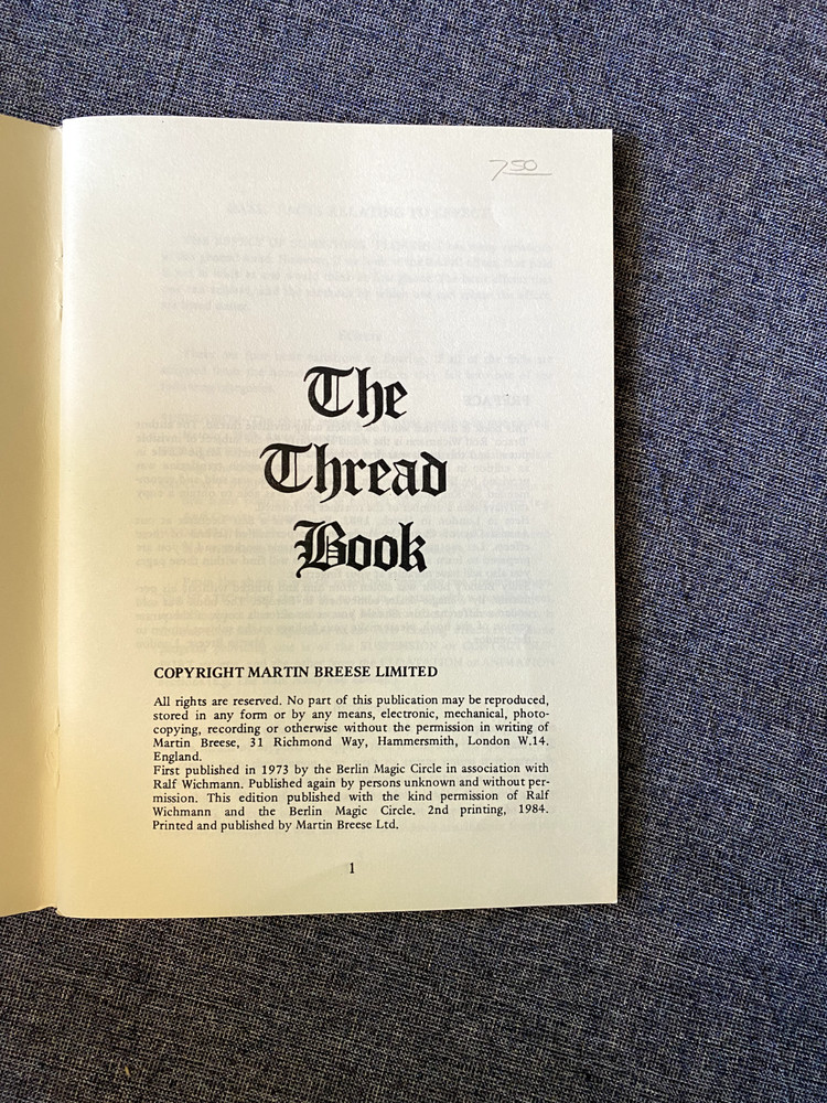 Braco The Invisible Thread Book Magic Martin Breese Ltd