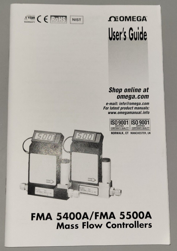 Omega Mass Flow Controller FMA5428A, 0-50SLM CE (B561)