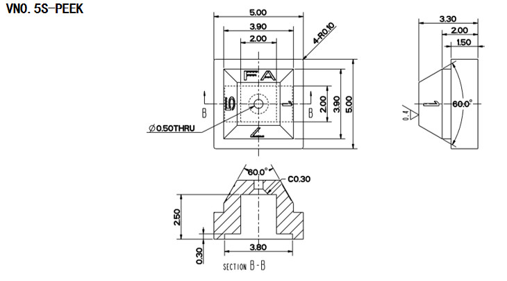Vacuum Nozzle（VN0.5S-PEEK）