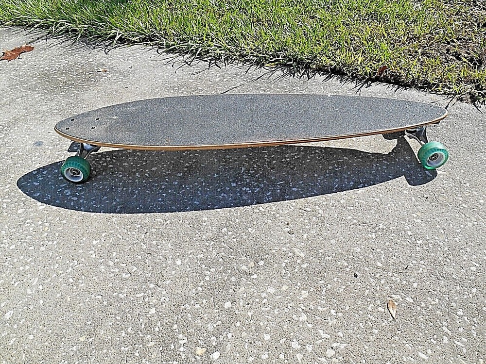 Atom Pintail 39" Longboard Skateboard Concave Maple Deck Blue Surf