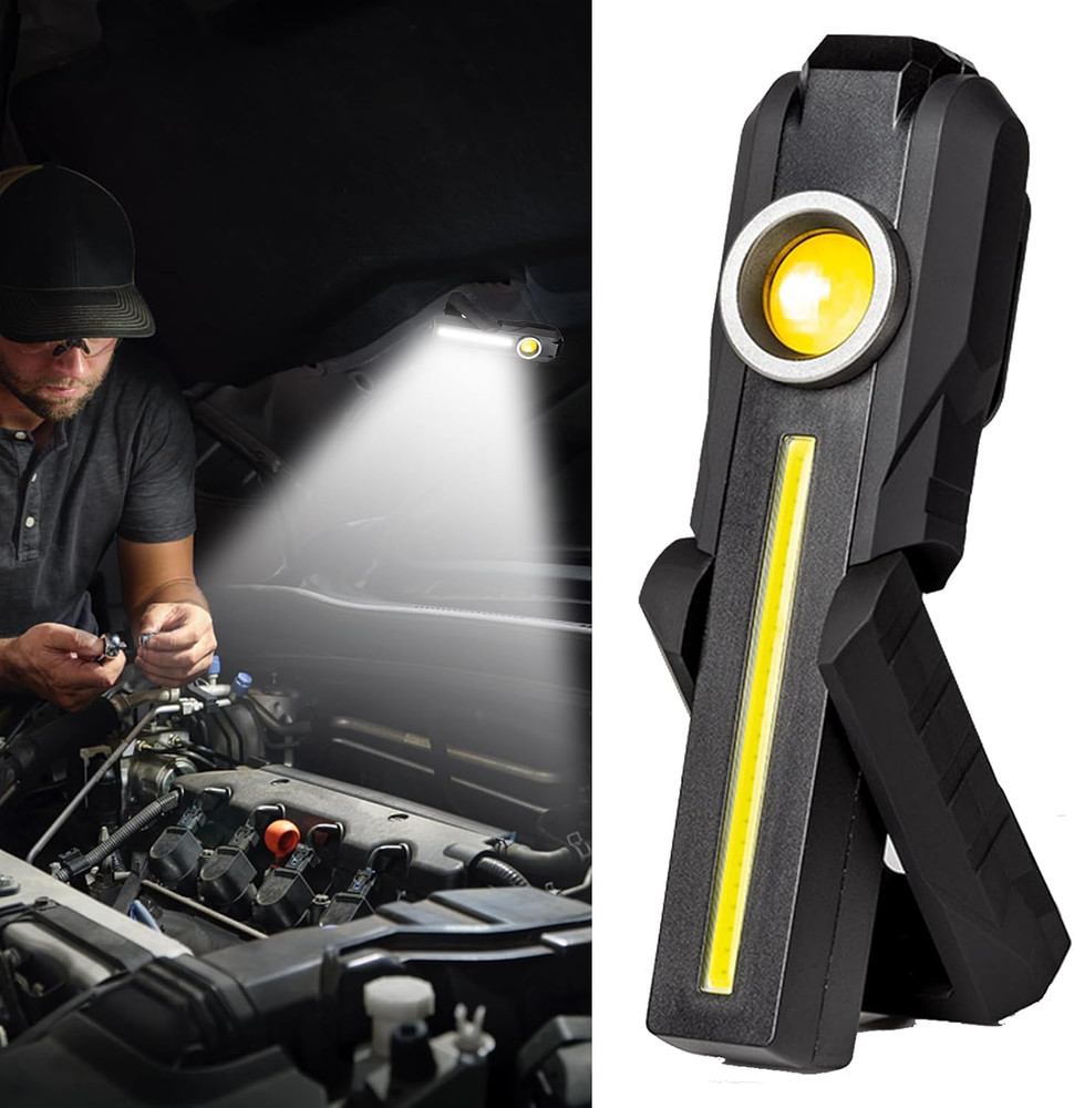 1500LM LED Work Light Rechargeable Flashlights with Magnetic Base, LED Portable