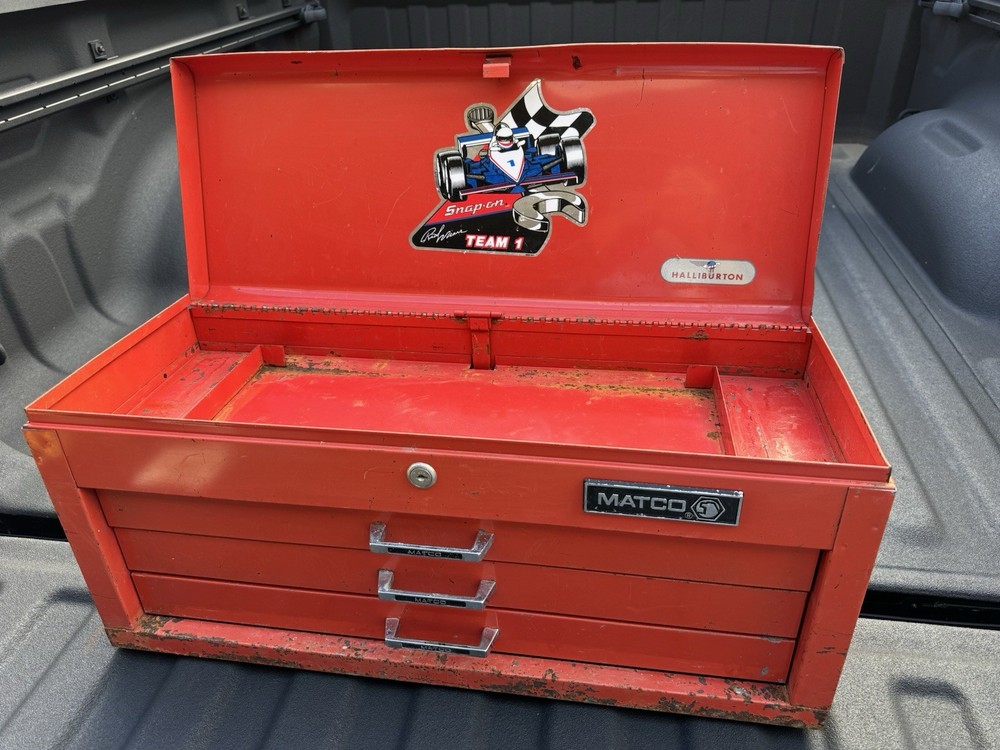 🔴 MATCO TOOLS 3 -DRAW METAL TOOL BOX U.S.A.