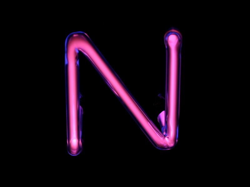 Nitrogen discharge tube - element display 75x75mm