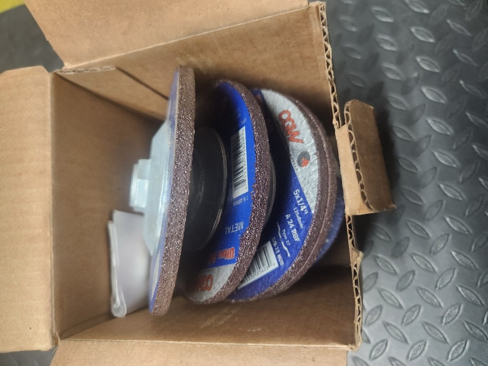 5" Hard Grinding wheels 10 per box 5" x 1/4" x 5/8"-11 thread