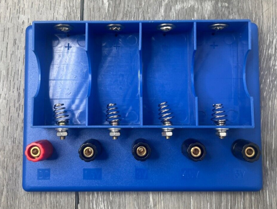 Battery Holder for FOUR D-Cells, Blue