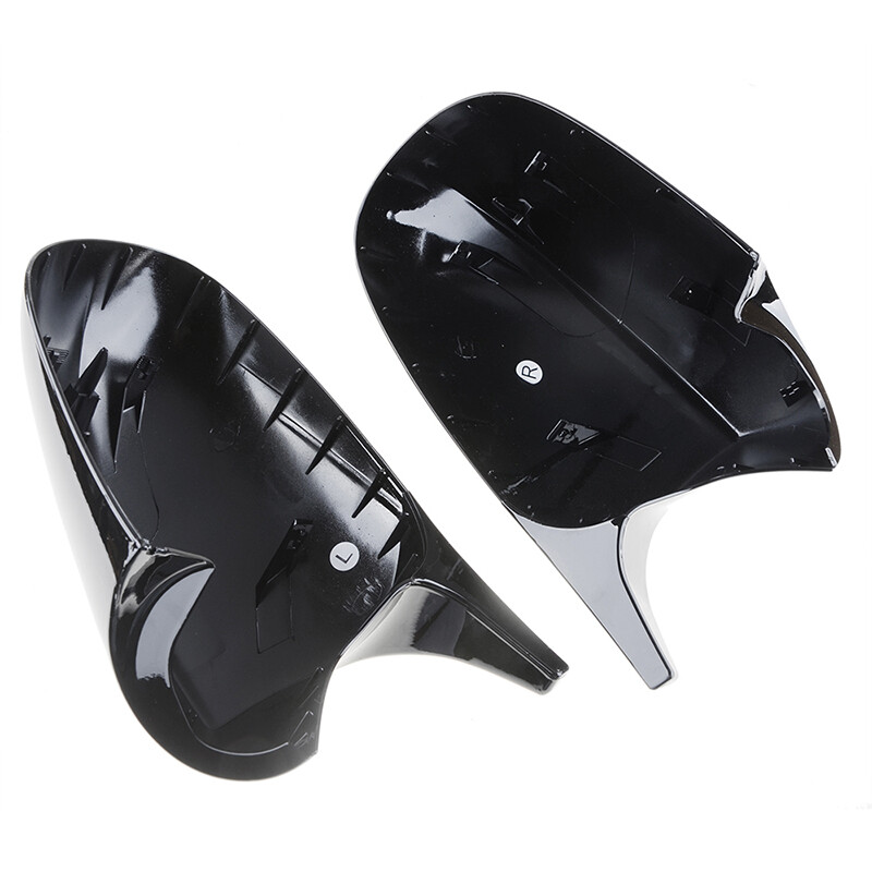 Pair Gloss Black M3 Side Mirror Caps Cover For BMW E90 E91 E92 E93 335i 328i LCI