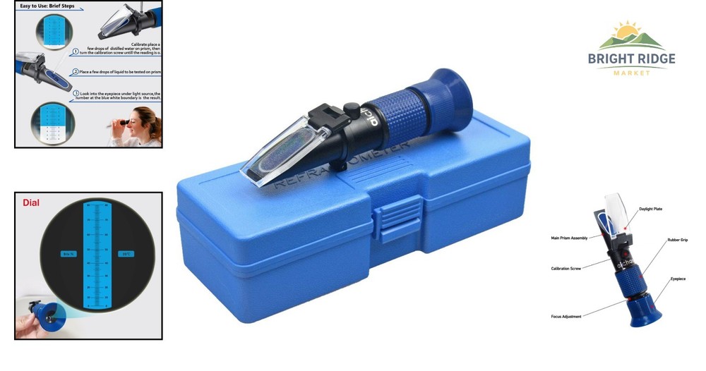 Includes Plastic Case and Accessories for Sugar Content Measurement Tool