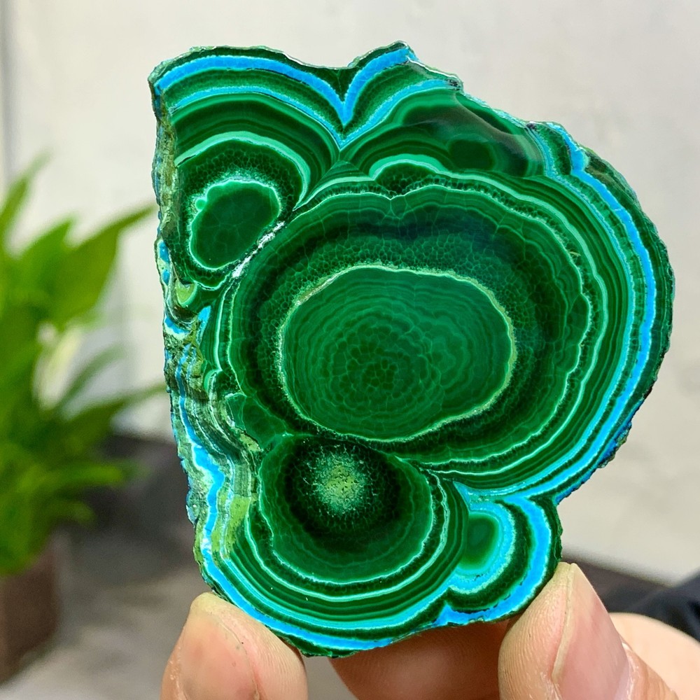 95G Natural Chrysocolla/Malachite transparent cluster rough mineral sample