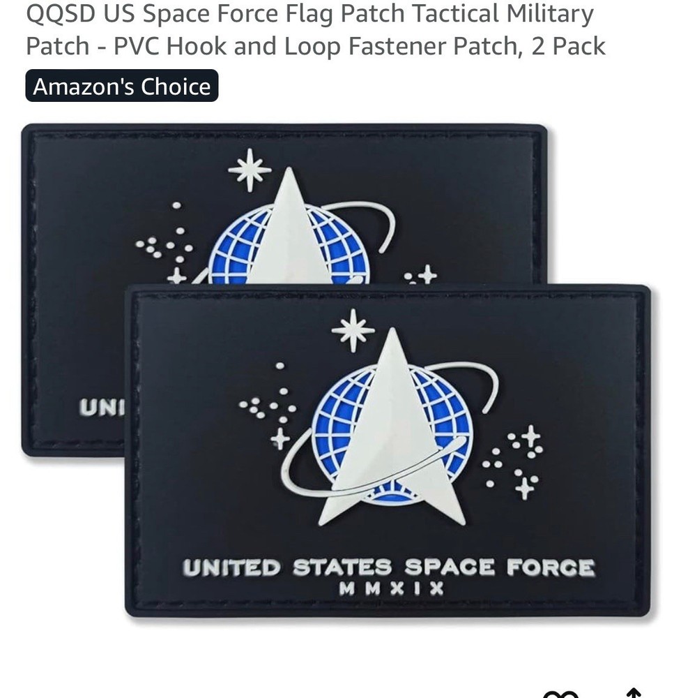 US Space Force Flag Patch Tactical Military Patch (2 pack)