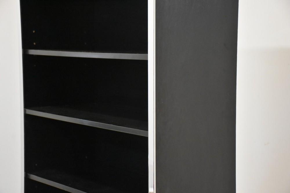 Milo Baughman Style Chrome Bookcase John Stuart