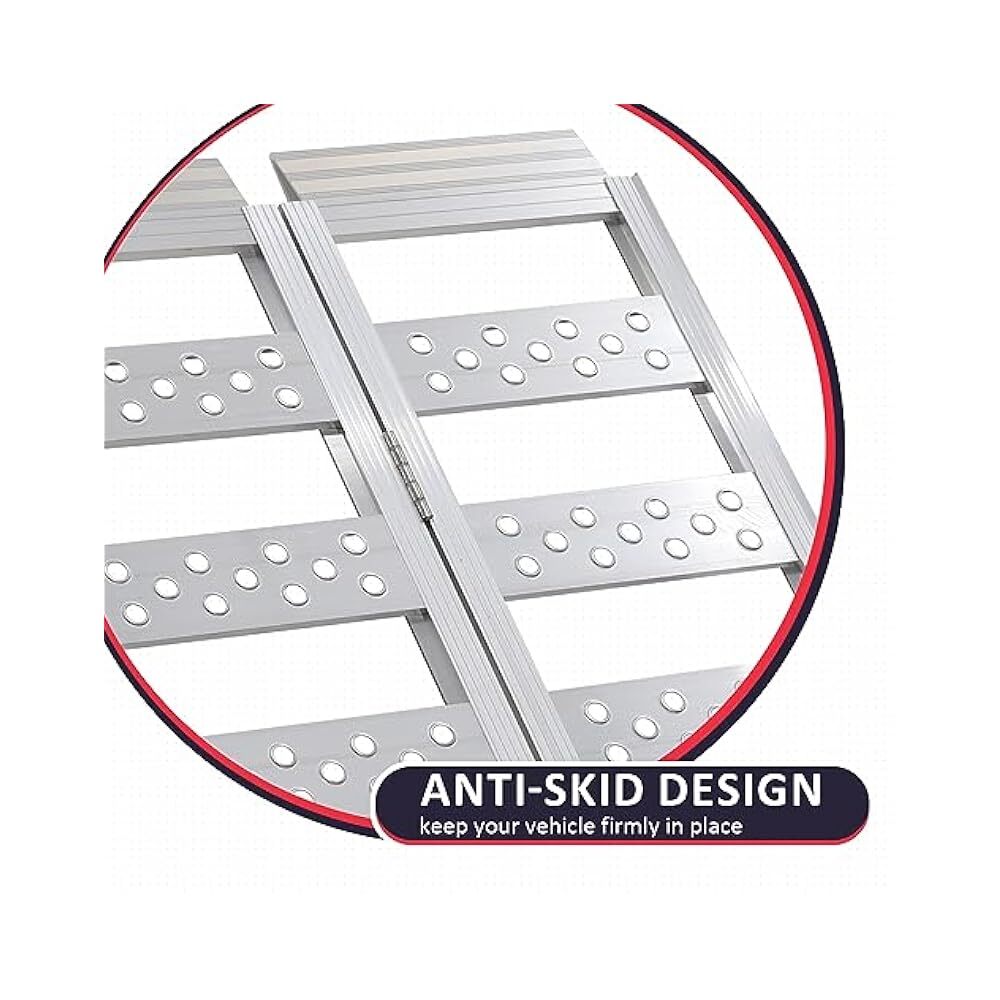 Mobility Scooter Ramp, Tri,Fold 6ft, Durable Truck & ATV Loading Aid