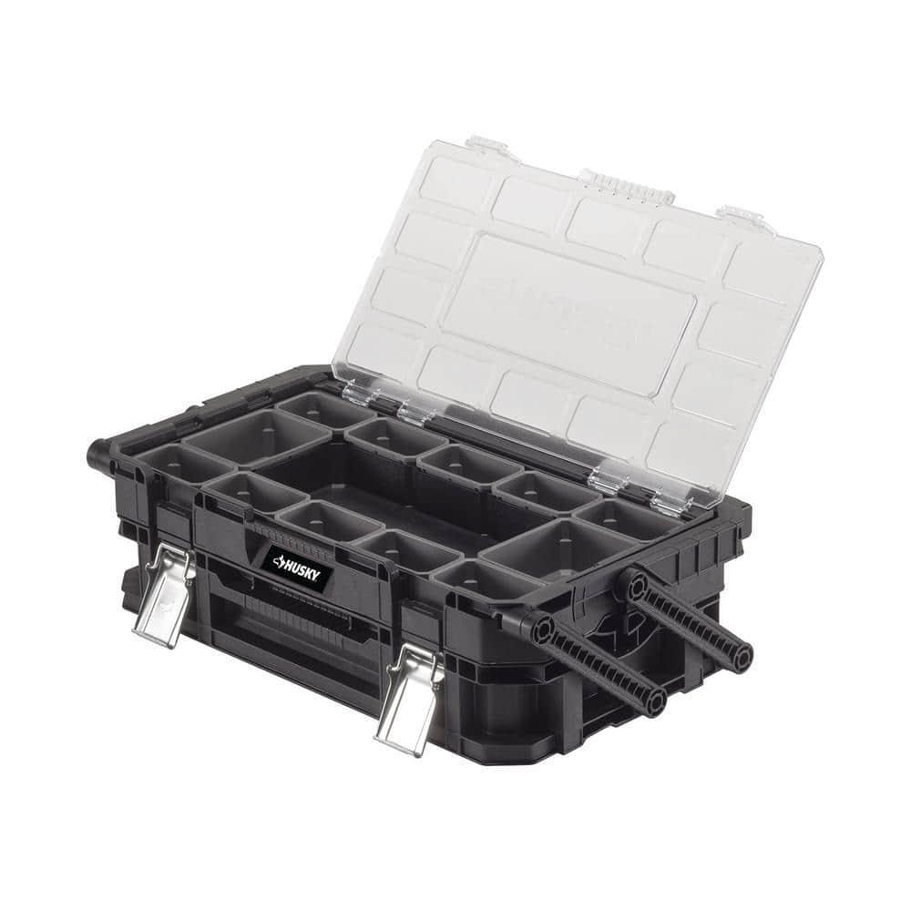 Husky Small Parts Tool Organizer Storage Hardware Case 22-Compartment Plastic