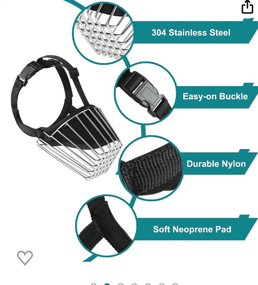 Ss Dog Muzzle for Pitbulls, Basket Muzzle Large Dogs, German Shepherd Muzzle S