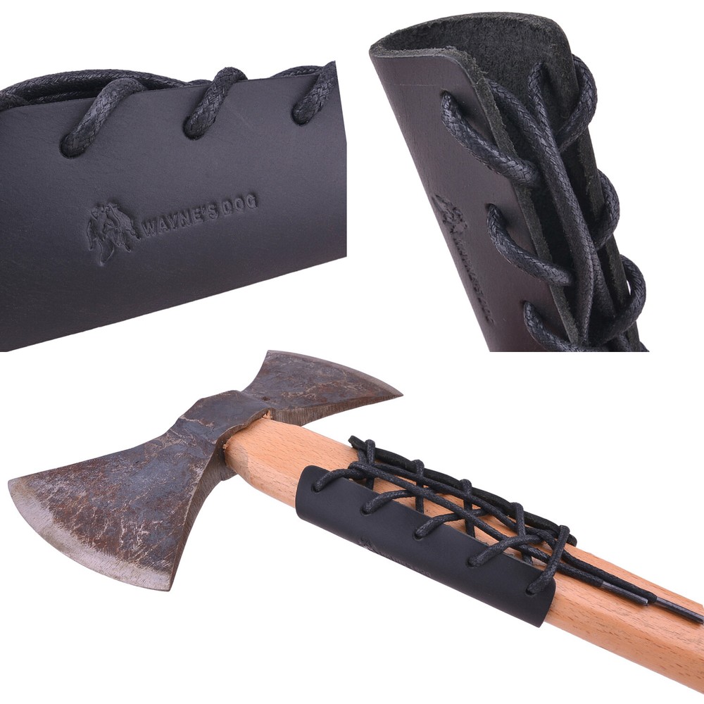 Leather Axe Handle Guard Collar Holster Protector Covers for Double Bit Axe
