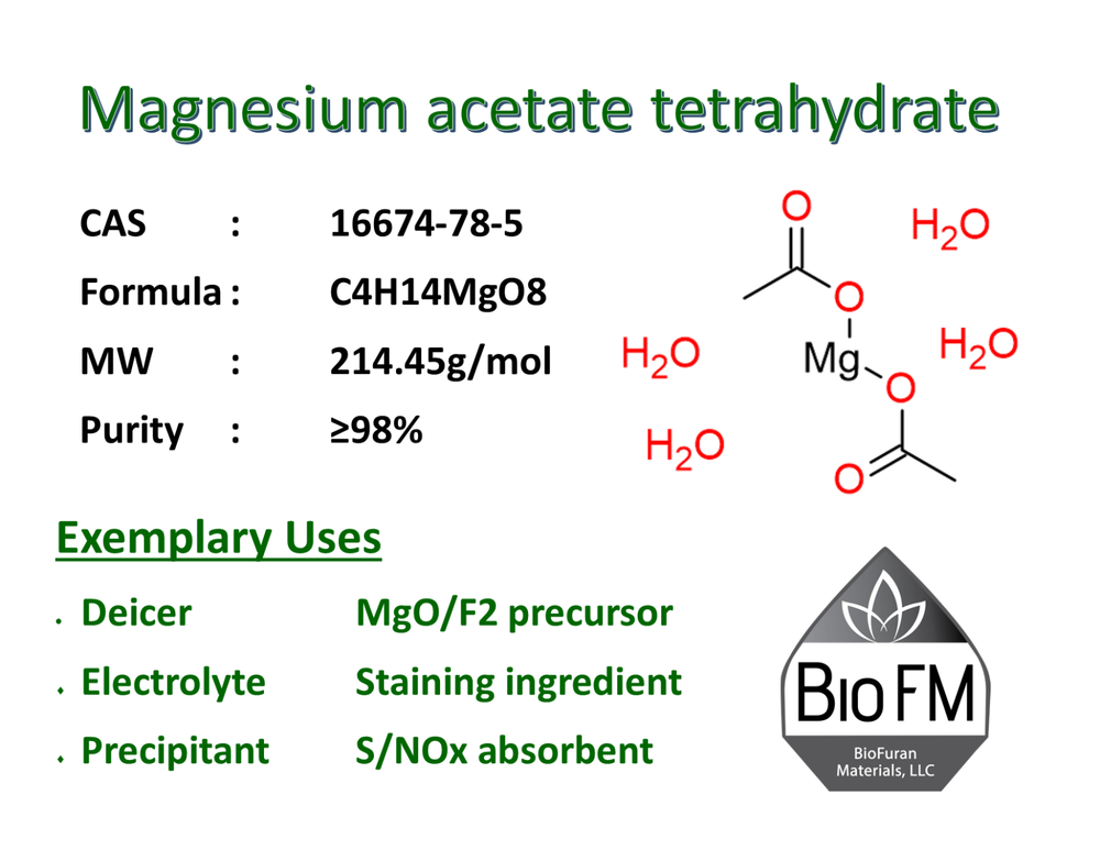 Magnesium acetate tetrahydrate