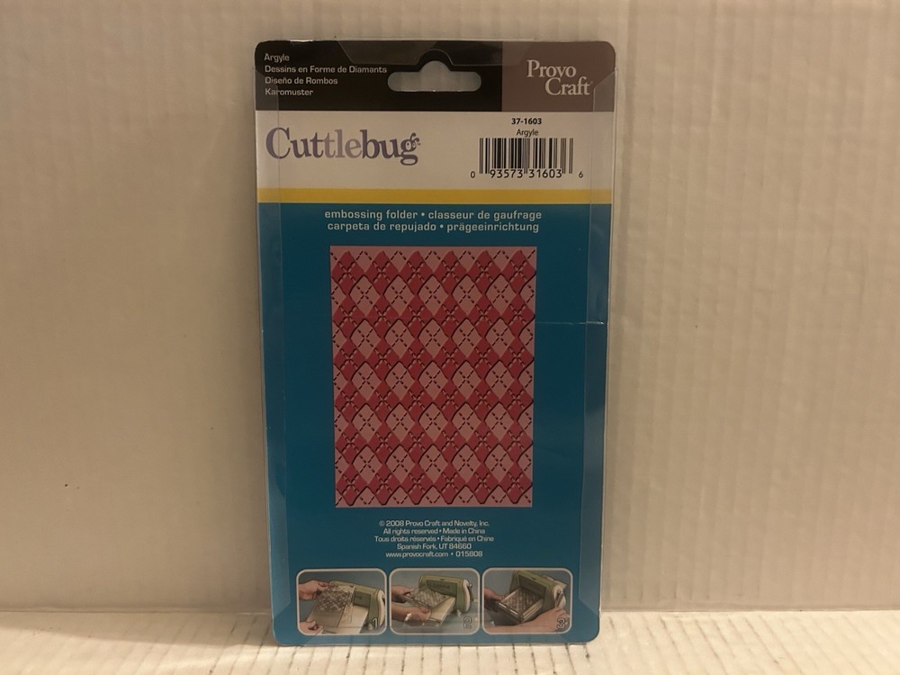 Provo Craft Cuttlebug Spots & Dots (1 embossing Folder) + Argyle (1 Folder)