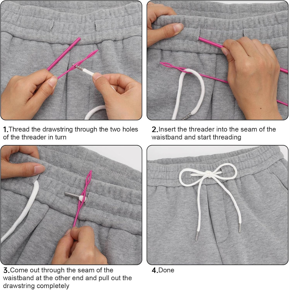 10 PCS 57 Inches XL Drawstring Cords, Drawstring Replacement with 3 Pcs Easy ...