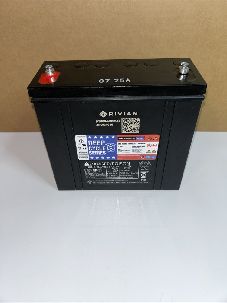 C&D TECHNOLOGIES DCS12-18UNC RIT Deep Cycle Battery, 12V, 18 AH, No Box