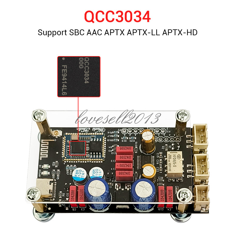 QCC5125 QCC3034 Bluetooth 5.1 lossless decoder board APTX LDAC audiophile grade