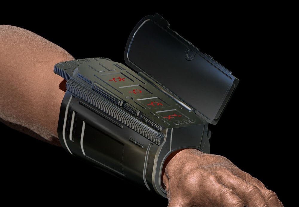 Predator Gauntlet Forearm Left scale 1:1 File STL-OBJ for 3D printer