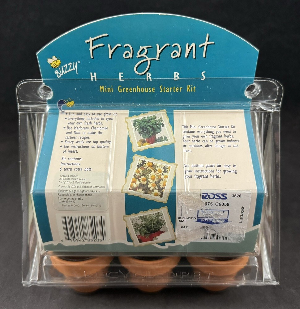 Buzzy Fragrant Herbs Mini Greenhouse Starter Kit