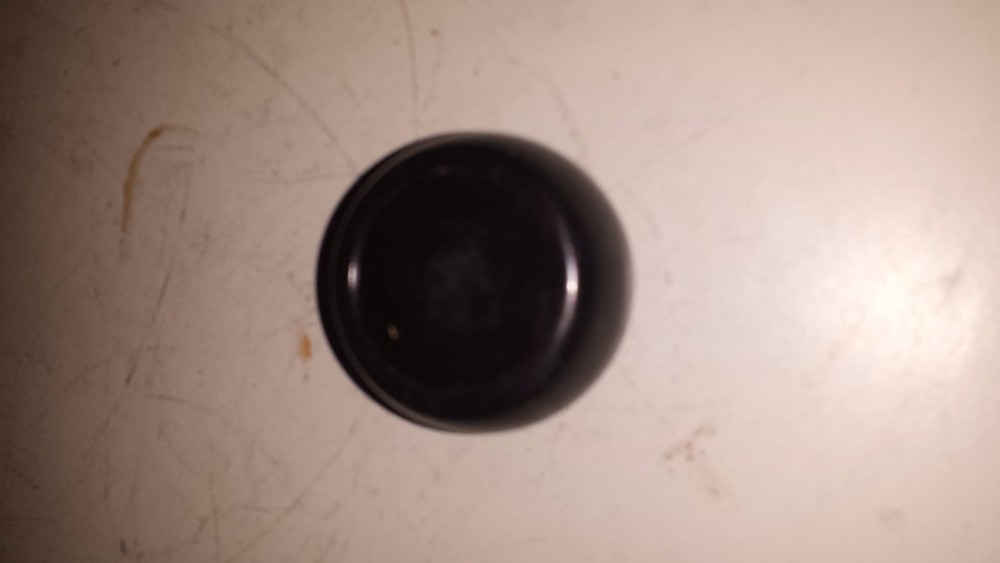 Lot of 10 Plastic Round W/ Flat Top Black Knobs 1/2" Thread, 2" Diameter