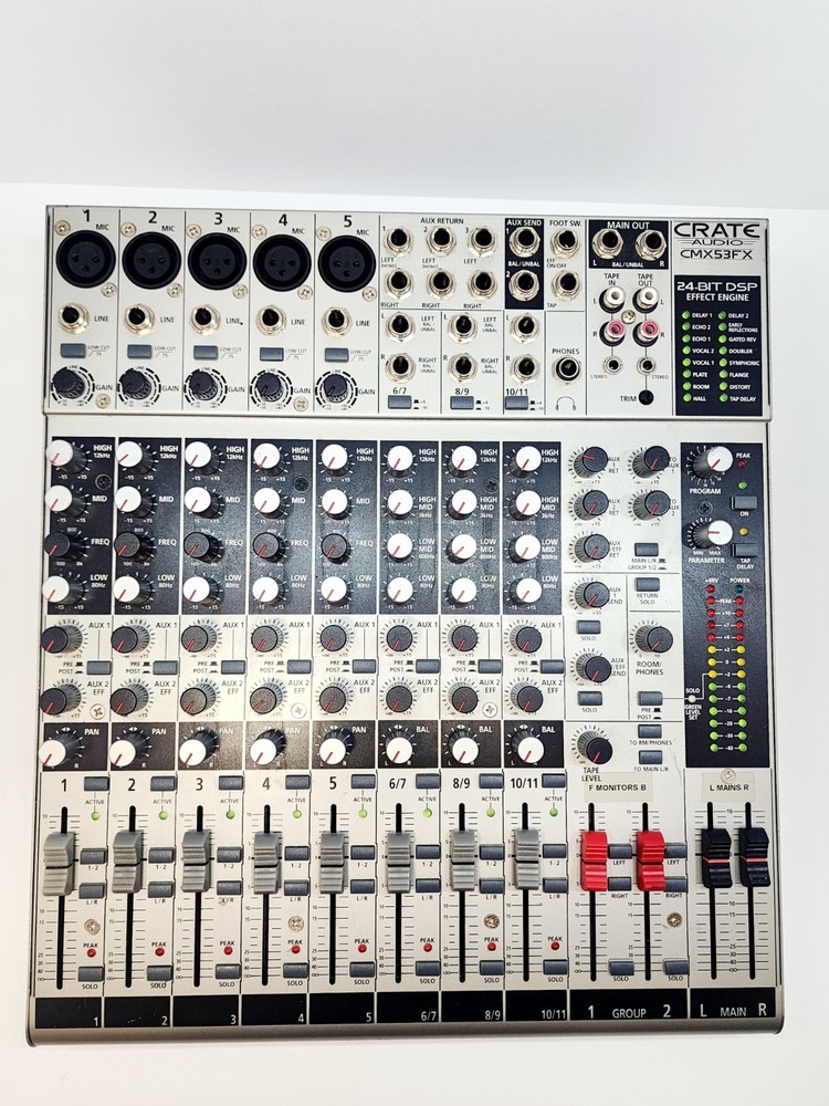 Crate Audio Cmx53fx Audio Mixing Interface Console 24 Bit Dsp Effect Engine