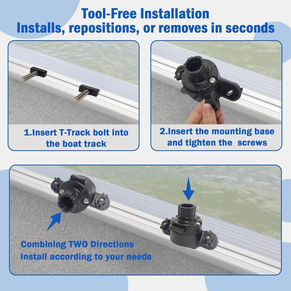 Universal Trolling Motor Stabilizer Bracket, Quick Release, Adjustable Support M