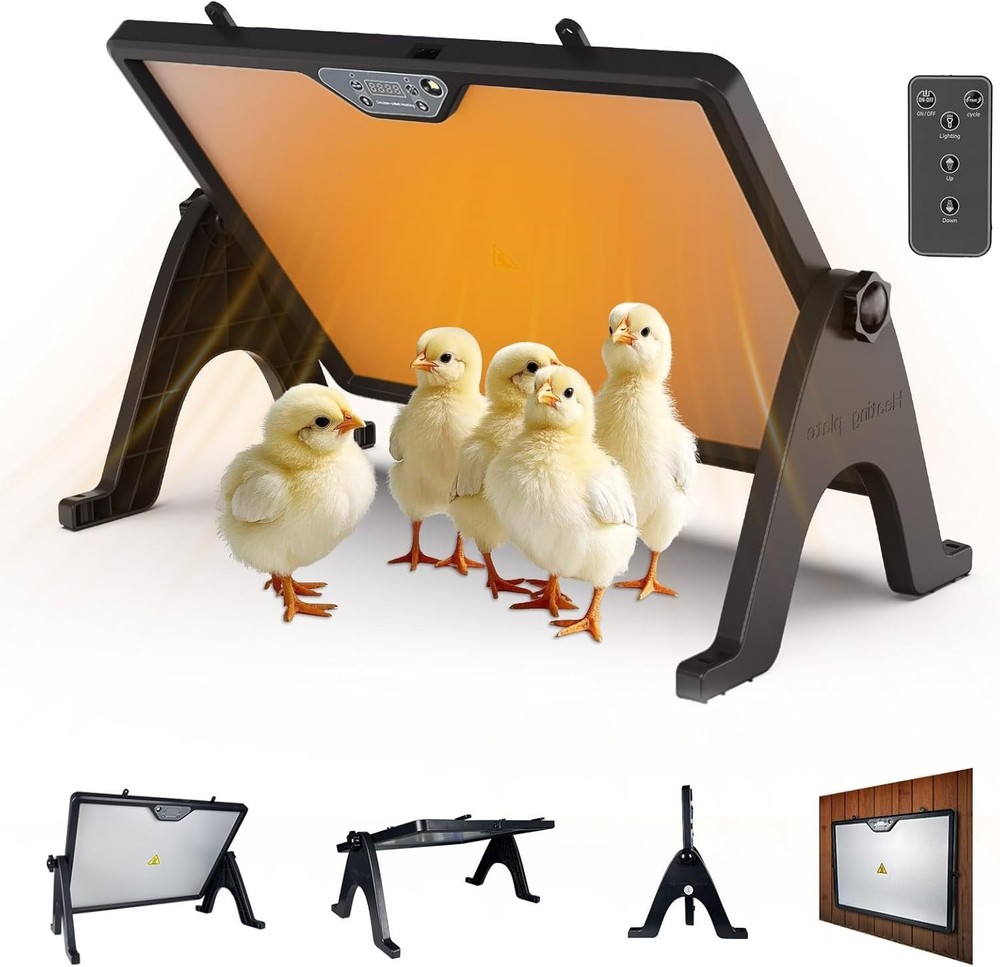 Brooder Plate for Chicks Adjustable Height Angle Chick Heat Plate for 30 Chicks