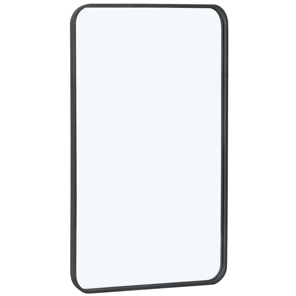 24" x 36" Wall-Mounted Wall Rectangular Wall Mirror Metal Frame Bathroom