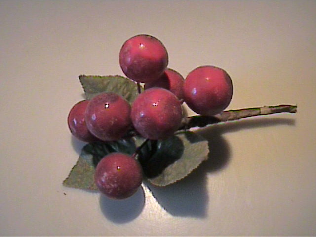 VINTAGE RED CHERRY FRUIT LAPEL PIN