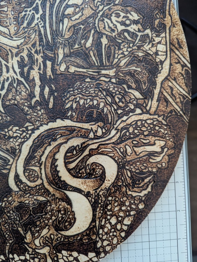 Warhammer Pyrography Artwork, All Done By Hand No Machine