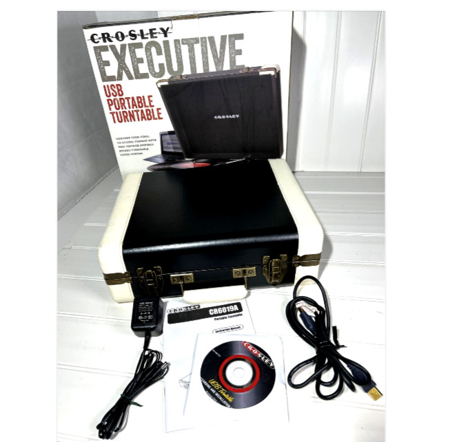 Crosley Executive USB Portable 3 Speed Turntable Record Player
