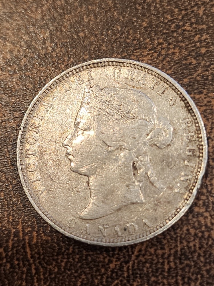 1881H Canada 25 Cents Silver Coin