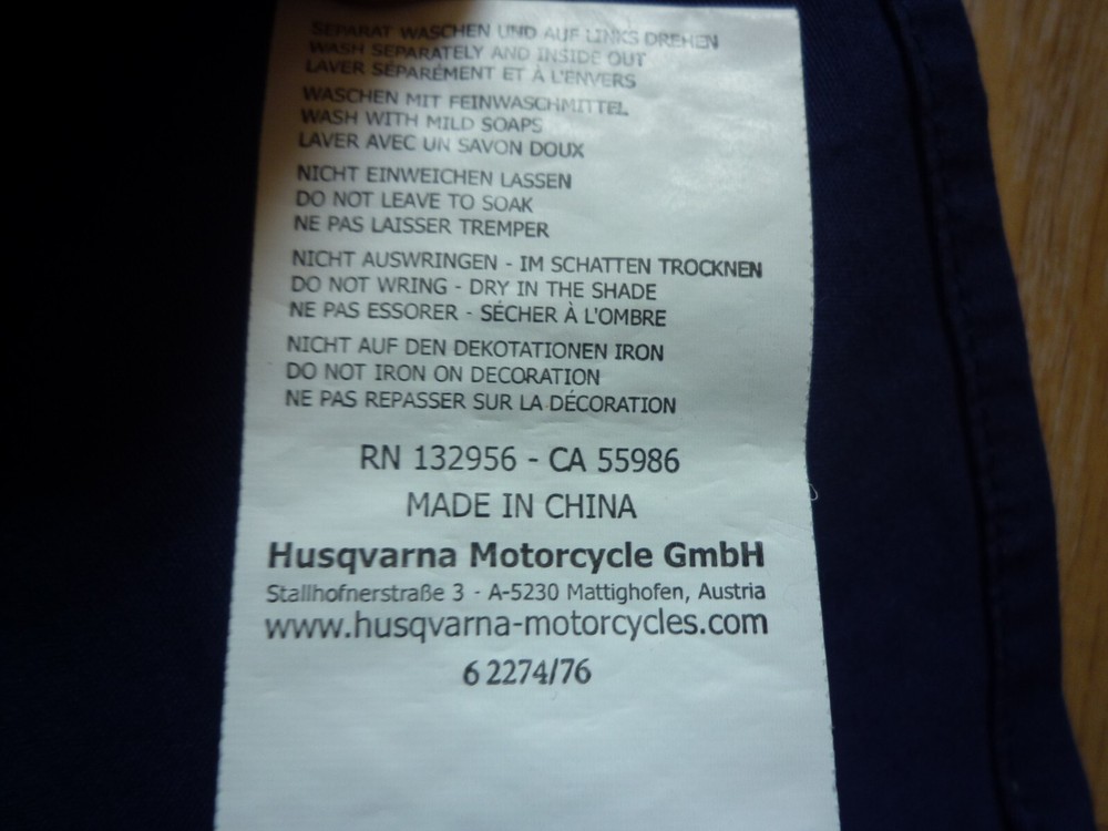 Husqvarna Motorcycles Team Shirt Size L