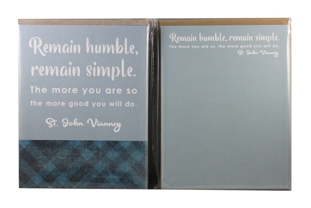 Remain Humble St John Vianney Flat & Folded Cards NEW SET 20 W/Envelopes