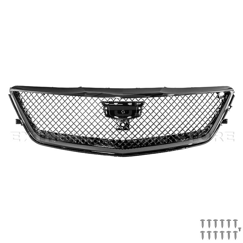 For 16-20 Cadillac CT6 | Blackwing Style GLOSS BLACK Front Bumper Grille Cover