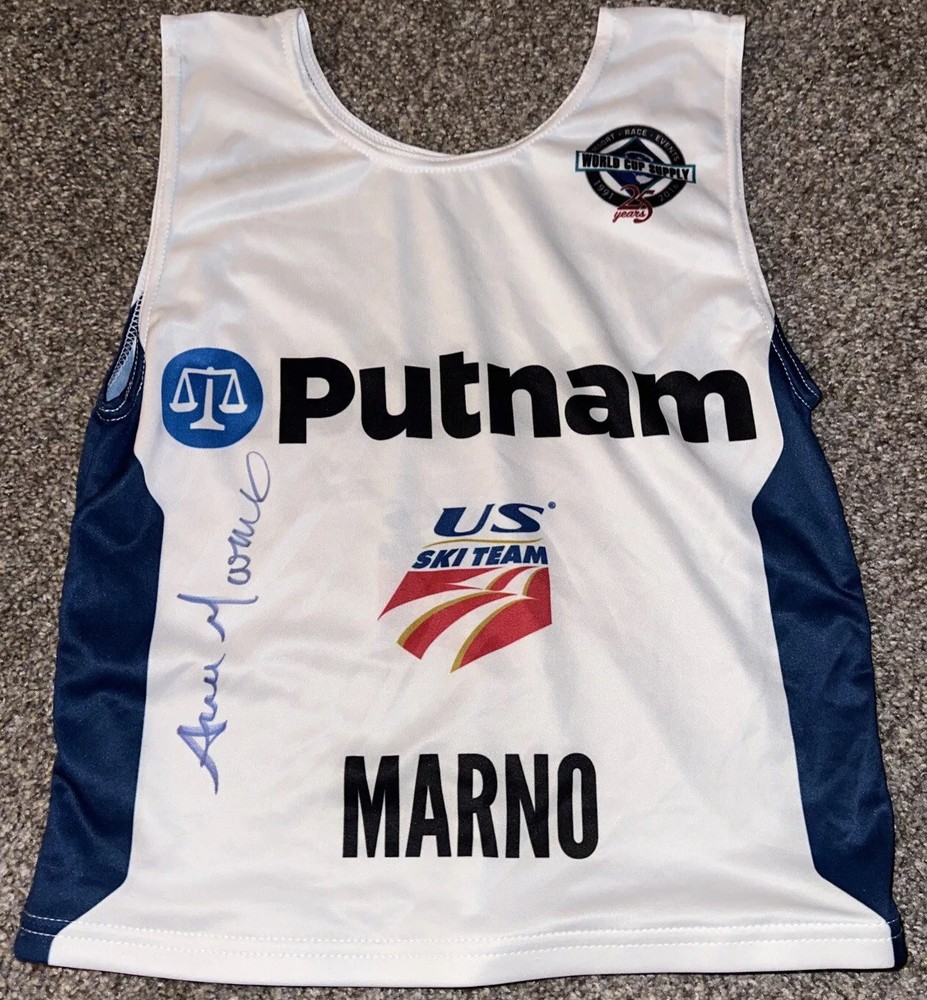 US Ski Team Racing Bib Jersey Marno Putnam Signed