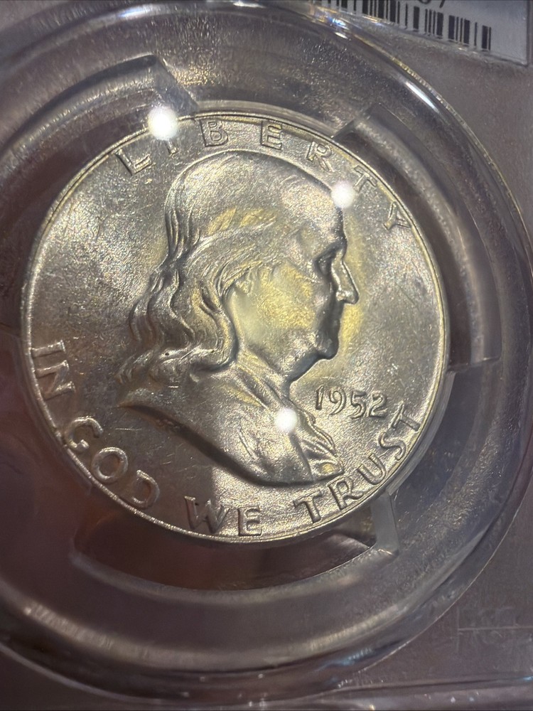 1952 franklin half dollar au 55