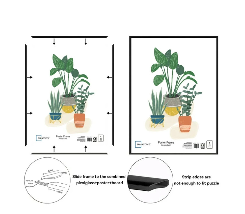 Mainstays 27'' x 40'' Black Basic Poster Frame