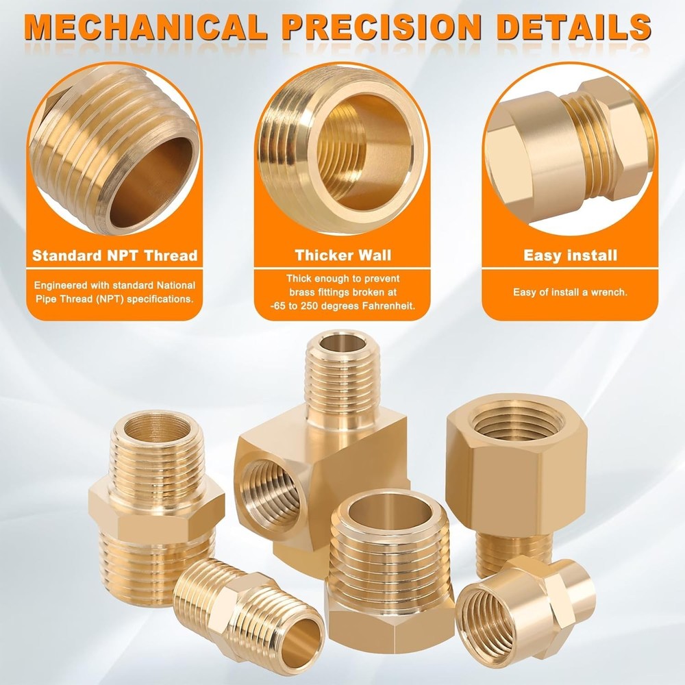 Dazakoot 111Pcs Hose Pipe Fitting Assortment Kit, NPT Adapter, 111pcs, /
