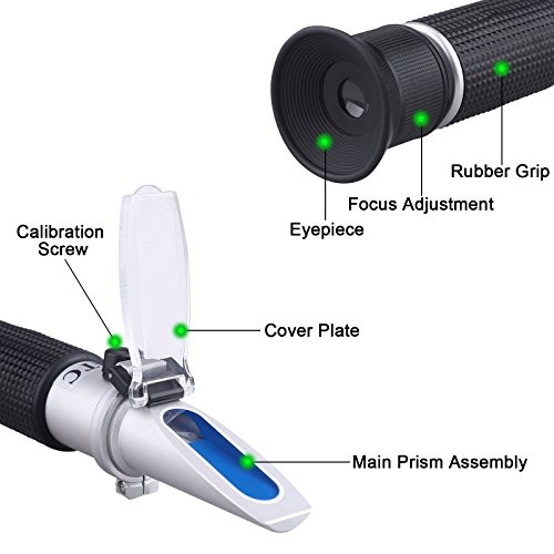 Brix Refractometer with ATC - Tiaoyeer Digital Handheld Refractometer for Beer