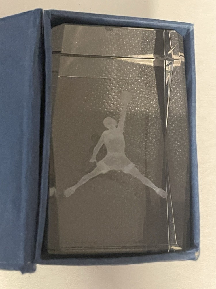 Laser Etched Crystal - Michael Jordan Crystal Cube