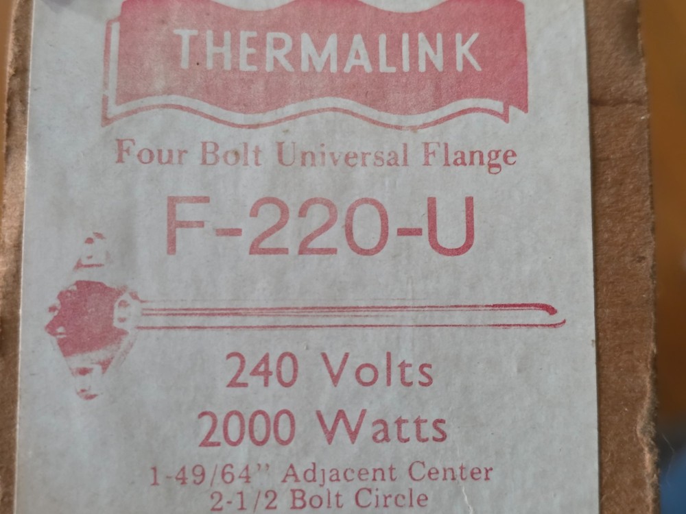 NIB Thermalink F-220-U 240 V 2000 W heating element