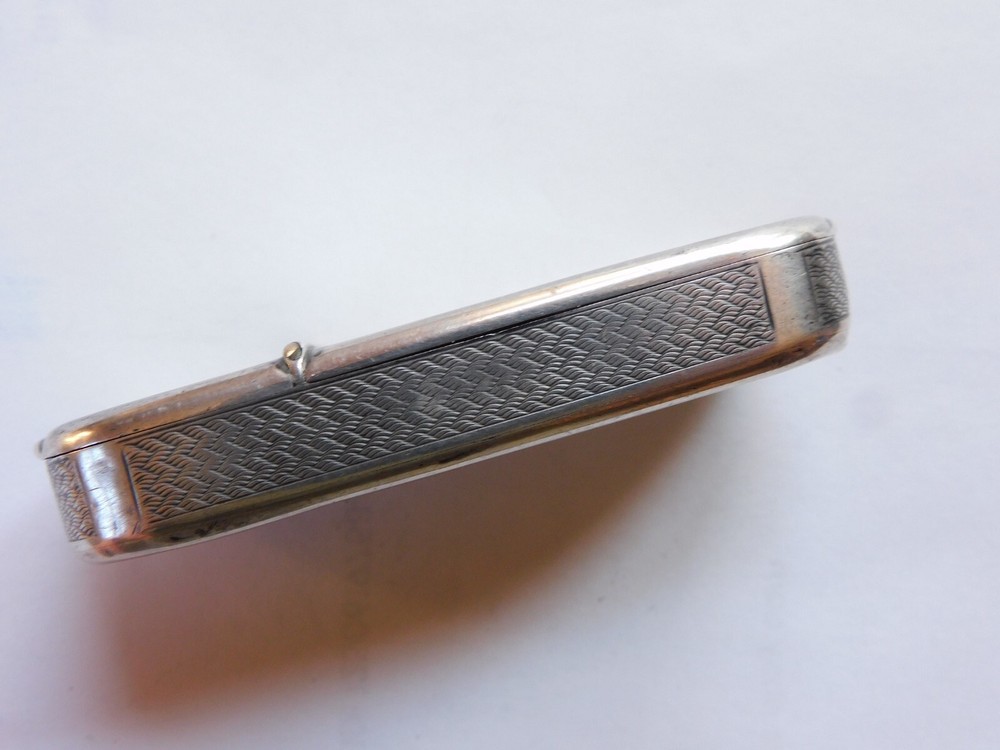 Early Sterling Silver Vesta With Cigar Cutter-Nice Condition