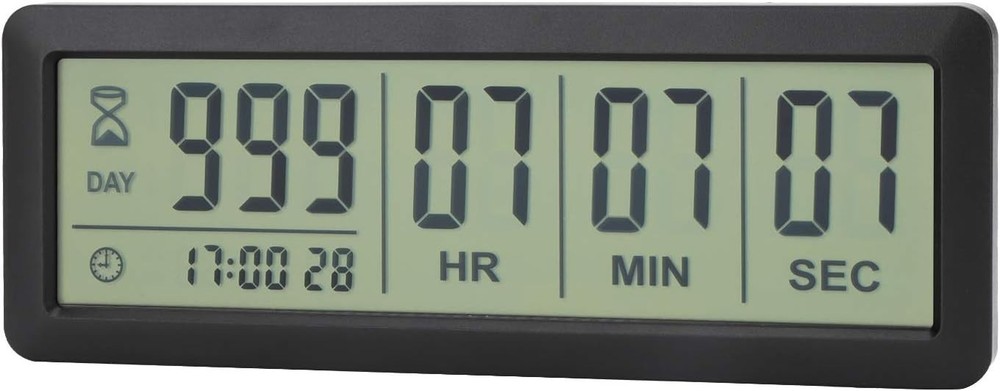 Versatile Digital Countdown Timer with 12/24-Hour Display - Functional & Stylish
