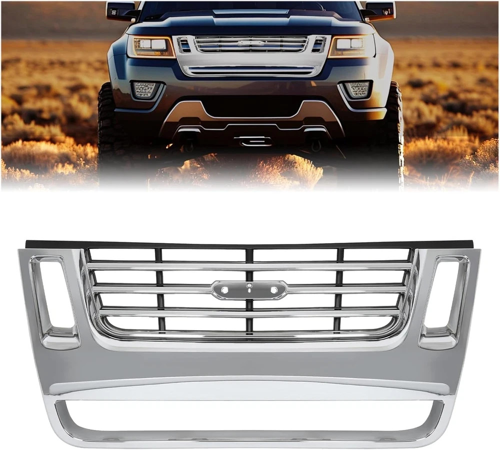 Front Grill Compatible with 2006-2010 Ford Explorer 2007-2010 Sport Trac Replace